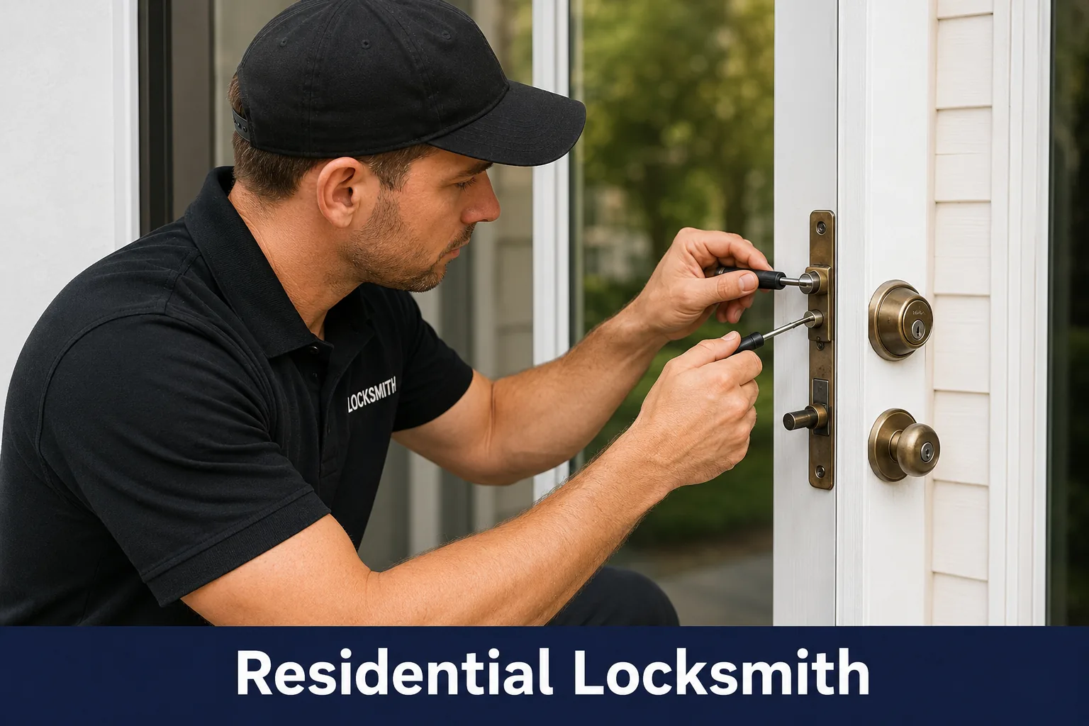 Ancient City Locksmith mobile technician beside a service van in St. Augustine, Florida